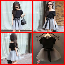 Stylish Gray Top And Skirt Set