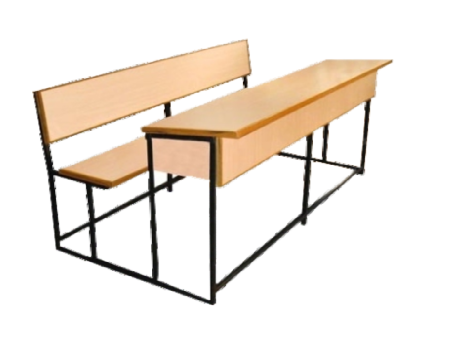 Wooden School Bench