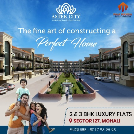 2 & 3 B H K Luxury Floors In Aster City Mohali 