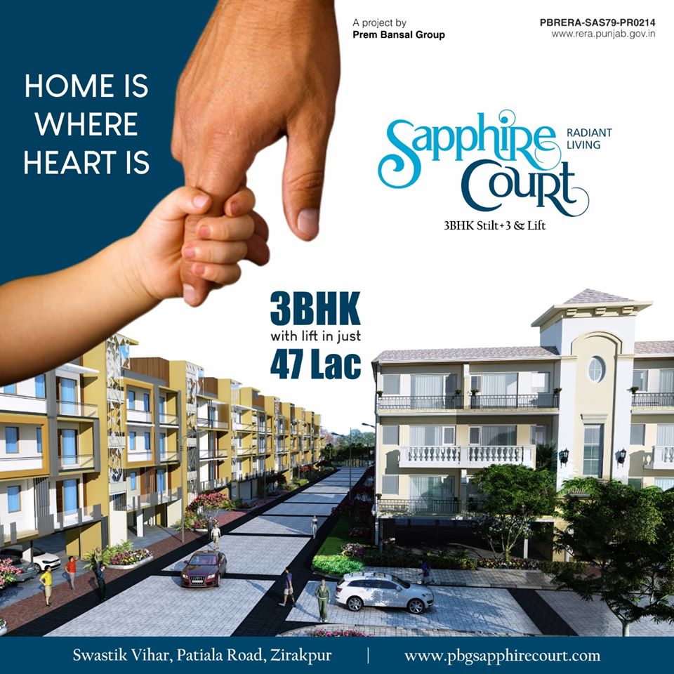 3 B H K Luxury Independent Homes In Sapphire Court Zirakpur