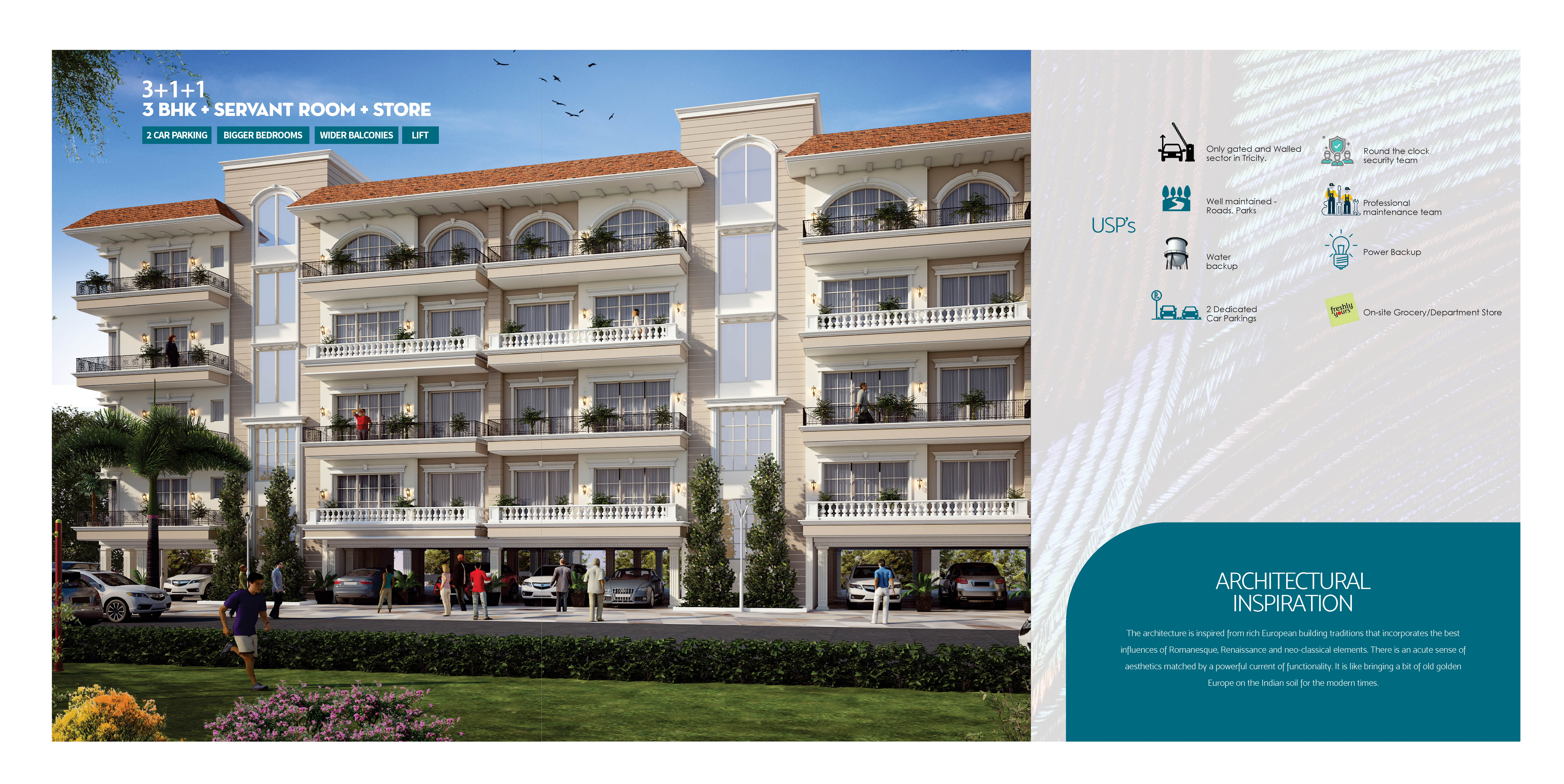 3 + 1 BHK Premium Apartments In Wave Estate Sector 85 Mohali