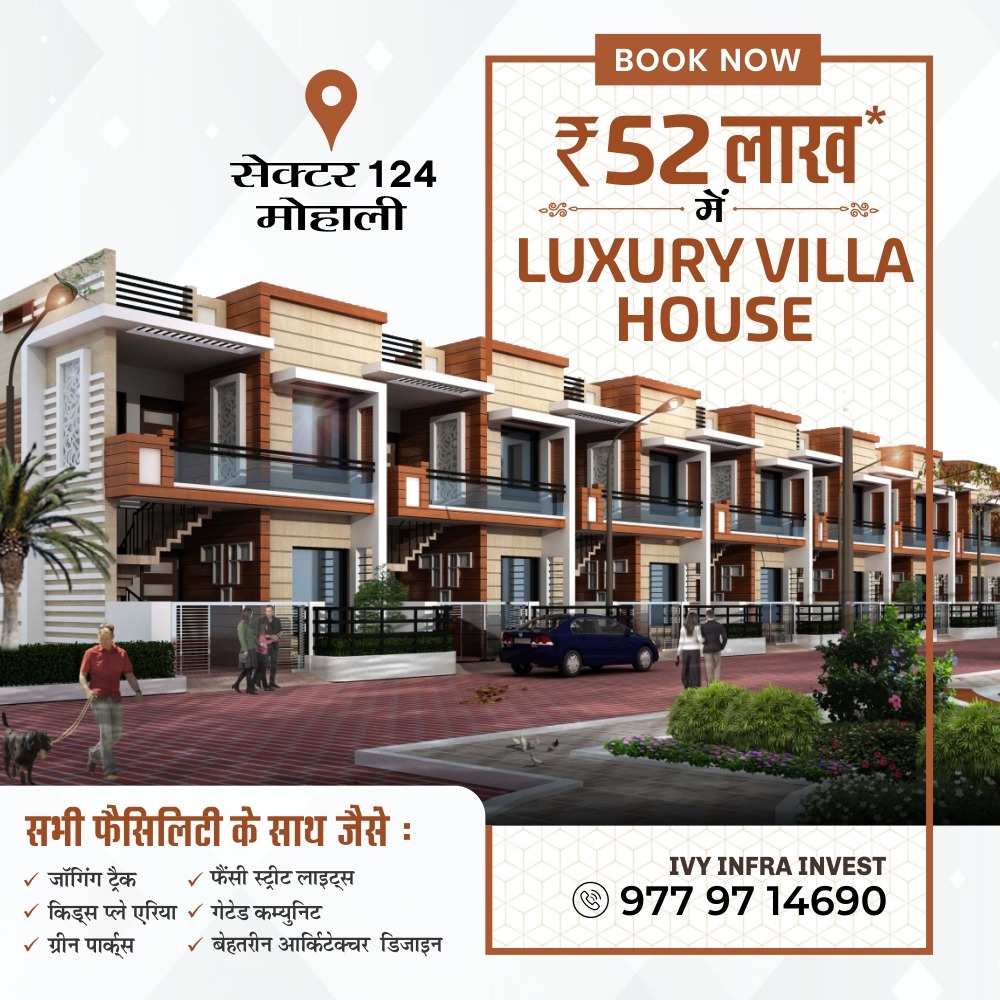 3 BHK Luxury Villa House In Sector 124 Mohali 
